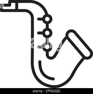 Saxophone icon vector image. Suitable for mobile apps, web apps and print media. Stock Vector