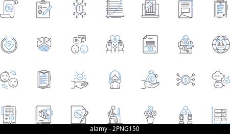 Inspection line icons collection. Analysis, Audit, Check, Detection ...