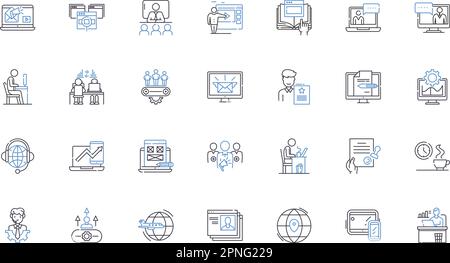 Mutual aid line icons collection. Solidarity, Empathy, Cooperation ...