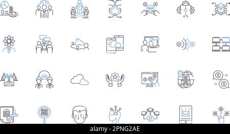 Personal advancement line icons collection. Growth, Development, Improvisation, Progression, Advancement, Mastery, Self-awareness vector and linear Stock Vector