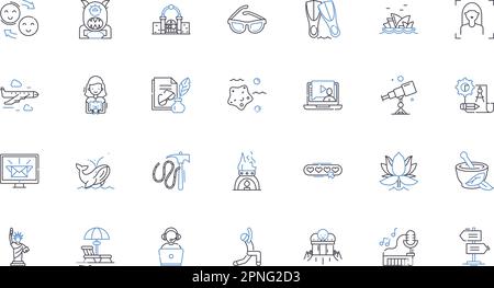 Education line icons collection. Learning, Instruction, Curriculum, Pedagogy, Literacy, Scholarship, Intelligence vector and linear illustration Stock Vector