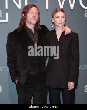 Norman Reedus and Clemence Poesy attend the AMC Network 2023 Upfront at