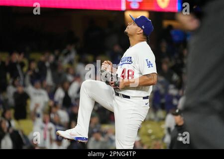 Los Angeles, CA. 23rd July, 2021. Los Angeles Dodgers pitcher Brusdar  Graterol (48) pitches for the Dodgers during the game between the Colorado  Rockies and the Los Angeles Dodgers at Dodger Stadium