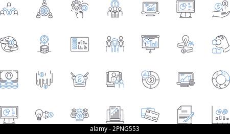 mtary management line icons collection. Strategy, Leadership, Discipline, Training, Supply, Planning, Logistics vector and linear illustration Stock Vector