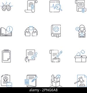 Facilities management line icons collection. Maintenance, Operations, Sustainability, Security, Cleaning, Planning, Repair vector and linear Stock Vector