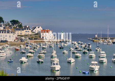 Sauzon sailing port, Belle Ile, Brittany, France Stock Photo