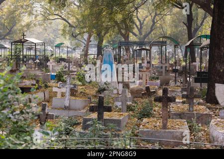 Indian Christian Cemetery, Paharganj, New Delhi, India Stock Photo