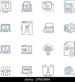 Systems line icons collection. Complexity, Integration, Automation ...