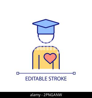Peace studies RGB color icon Stock Vector