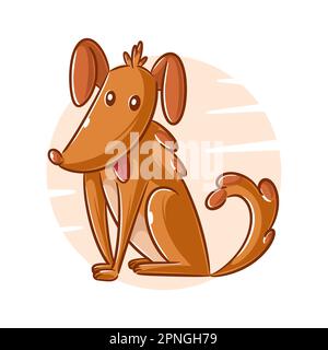Hand drawn dog cartoon clipart Stock Vector