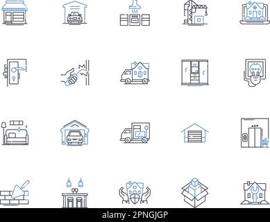 Home-brewed line icons collection. Craft, DIY, Ale, Beer, Brewing, Hops, Lager vector and linear illustration. Fermenting,Yeast,Malt outline signs set Stock Vector
