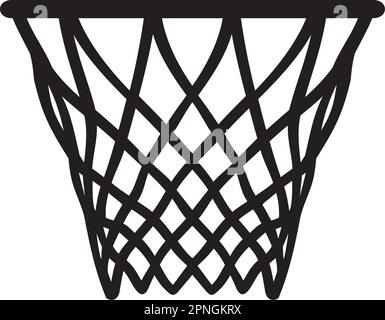 Basketball hoop black and white. Vector illustration Stock Vector