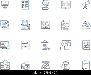 briefing line icons collection. Summary, Meeting, Instructions ...