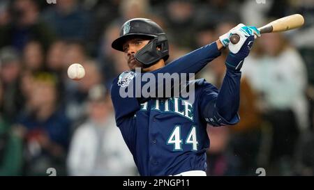 Seattle Mariners' Julio Rodriguez walks during the baseball All-Star Game  red carpet show Tuesday, July 11, 2023, in Seattle. (AP Photo/Lindsey  Wasson Stock Photo - Alamy