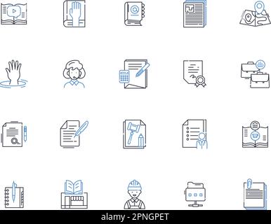 Novel line icons collection. Plot, Characters, Narrative, Storyline ...