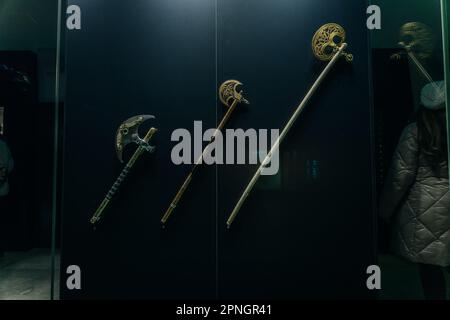 Antique Ottoman Sword from weapons collection in Istanbul Topkapi Palace. turkey - sep 2022. High quality photo Stock Photo