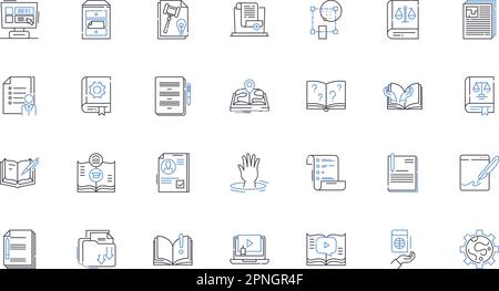 Silent cinema line icons collection. Charades, Pantomime, Expressionism, Keyst, Dialect, Kinetoscope, Flicker vector and linear illustration. Comedies Stock Vector