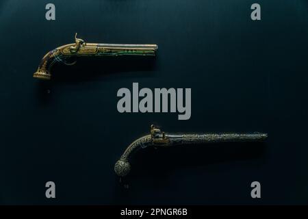 Antique Ottoman Sword from weapons collection in Istanbul Topkapi Palace. turkey - sep 2022. High quality photo Stock Photo