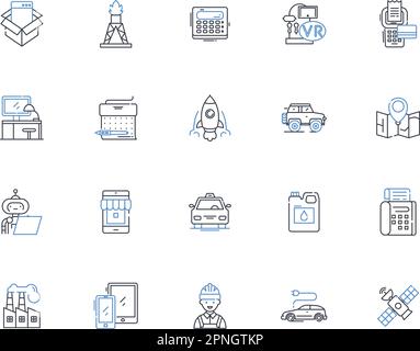 Tools line icons collection. Wrench, Hammer, Screwdriver, Pliers, Sander, Grinder, Saw vector and linear illustration. Drill,Chisel,Level outline Stock Vector
