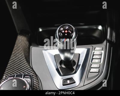 BMW M Gear Shifter Carbon Fibre Stock Photo