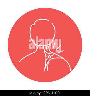 Myositis color line icon. Human diseases. Pictogram for web page, mobile app, promo. Stock Vector