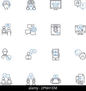 Delivery line icons collection. Courier, Shipment, Dispatch, Freight, Parcel, Consignment, Transport vector and linear illustration. Logistics,Drop Stock Vector