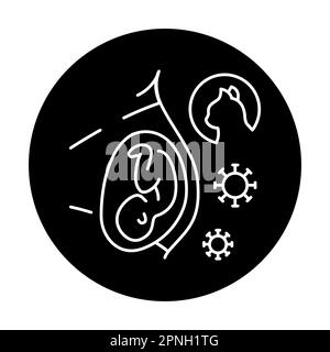 Toxoplasmosis color line icon. Human diseases. Pictogram for web page, mobile app, promo. Stock Vector