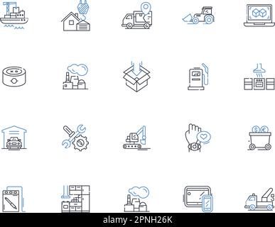 Devices line icons collection. Smartph, Tablet, Laptop, Desktop, Gaming, Camera, Router vector and linear illustration. Printer,Scanner,Smartwatch Stock Vector