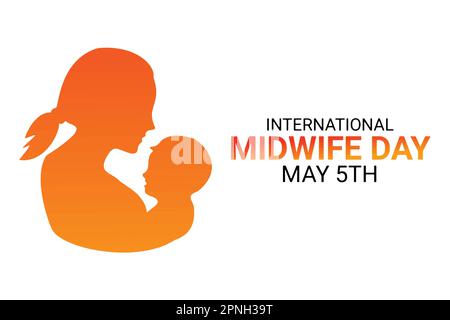 International Midwife Day. May 5Th. Vector illustration. Design concept for greeting card and banner. Stock Vector