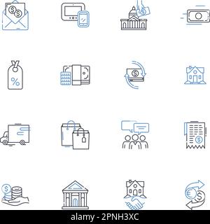 Resource allocation line icons collection. Allocation, Budgeting ...