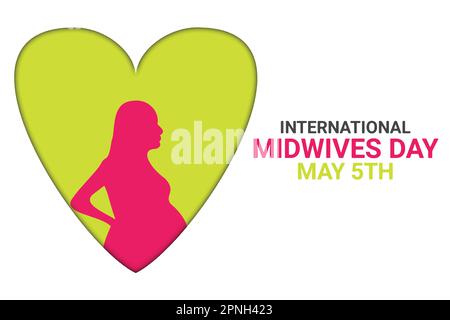 International Midwives Day. May 5Th. Holiday concept. Template for background, banner, card, poster with text inscription. Vector illustration. Stock Vector