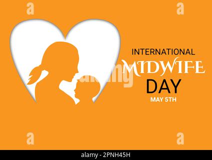 International Midwife Day, greeting card or banner. May 5Th. Vector illustration Stock Vector