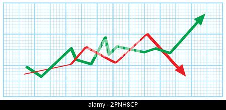 Business graph or candle stick. Cartoon growth progress. Financial ...