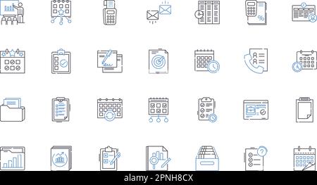 Minute line icons collection. Second, Countdown, Stopwatch, Hourglass, Moment, Time, Split vector and linear illustration. Fast,Slow,Deadline outline Stock Vector