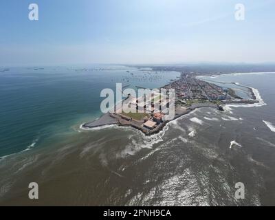 La Punta Callao Peru. Aerial view. Panoramic view. Stock Photo