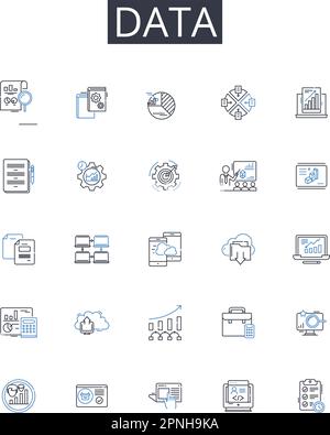 history algorithms line icons collection. Computation, Computing ...