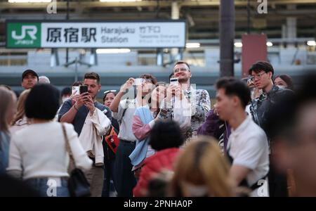 Foreign Sightseers Are Seen In The Takeshita Dori, A Fashion Street In ...