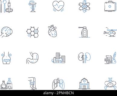 First aid center line icons collection. Emergency, Injuries, Accidents, Wounds, Bleeding, Bandages, Burns vector and linear illustration. CPR Stock Vector