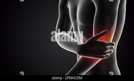 Human having pain in Arm Stock Photo