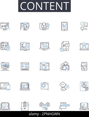 Constitutional rights line icons collection. Equality, Justice, Freedom ...