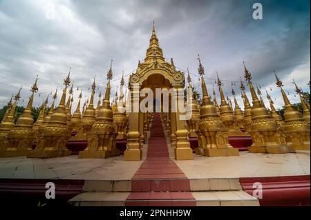 Saraburi, Thailand, October 31, 2020. Wat Pa Sawang Bun, It was built in 1985 by Luang Pho Somchai Punyamano on his father's land. Stock Photo
