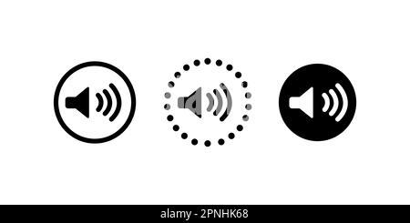 Speaker icon set vector. Volume icon. Loudspeaker icon vector Stock Vector