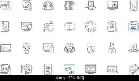 Laying groundwork line icons collection. Foundation, Preparation ...