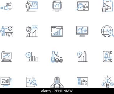 Descriptive Statistics line icons collection. Variables, Measures ...
