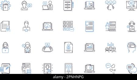 Reporting format line icons collection. Clarity, Consistency, Precision, Structure, Visual, Accessibility, Transparency vector and linear illustration Stock Vector