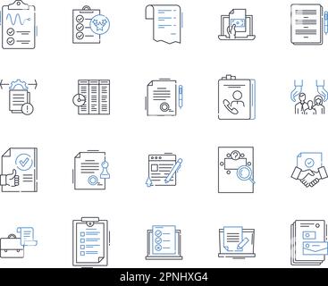 annuity line icons collection. Retirement, Investment, Income, Pension, Fixed, Deferred, Immediate vector and linear illustration. Asset,Long-term Stock Vector