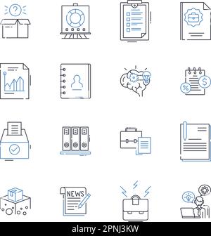 Agile methodology line icons collection. Sprint, Scrum, Backlog, Iteration, Collaboration, Agile Coach, Velocity vector and linear illustration. User Stock Vector