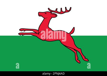 Flag of Smallingerland Municipality (Friesland, Frisia or Fryslân province, Kingdom of the Netherlands, Holland) Smellingerlân Stock Vector