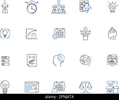 Diagnosis feedback line icons collection. Evaluation, Response, Assessment, Comment, Observation, Critique, Insight vector and linear illustration Stock Vector