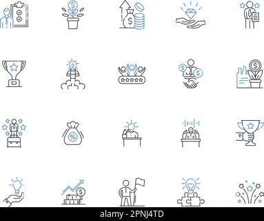 Organizational agility line icons collection. Adaptivity, Flexibility ...